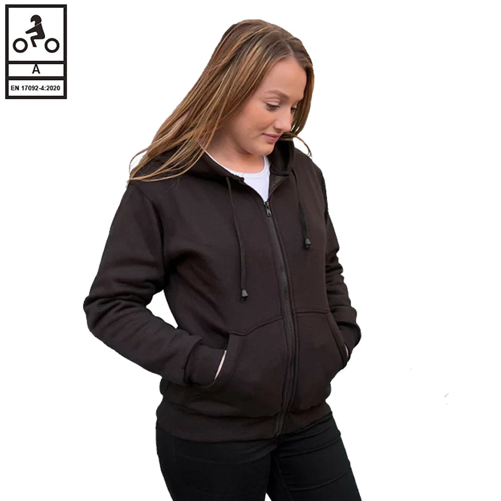 bikers gear australia hoodie Bikers Gear Australia Ladies Lined with Kevlar Hoodie Black