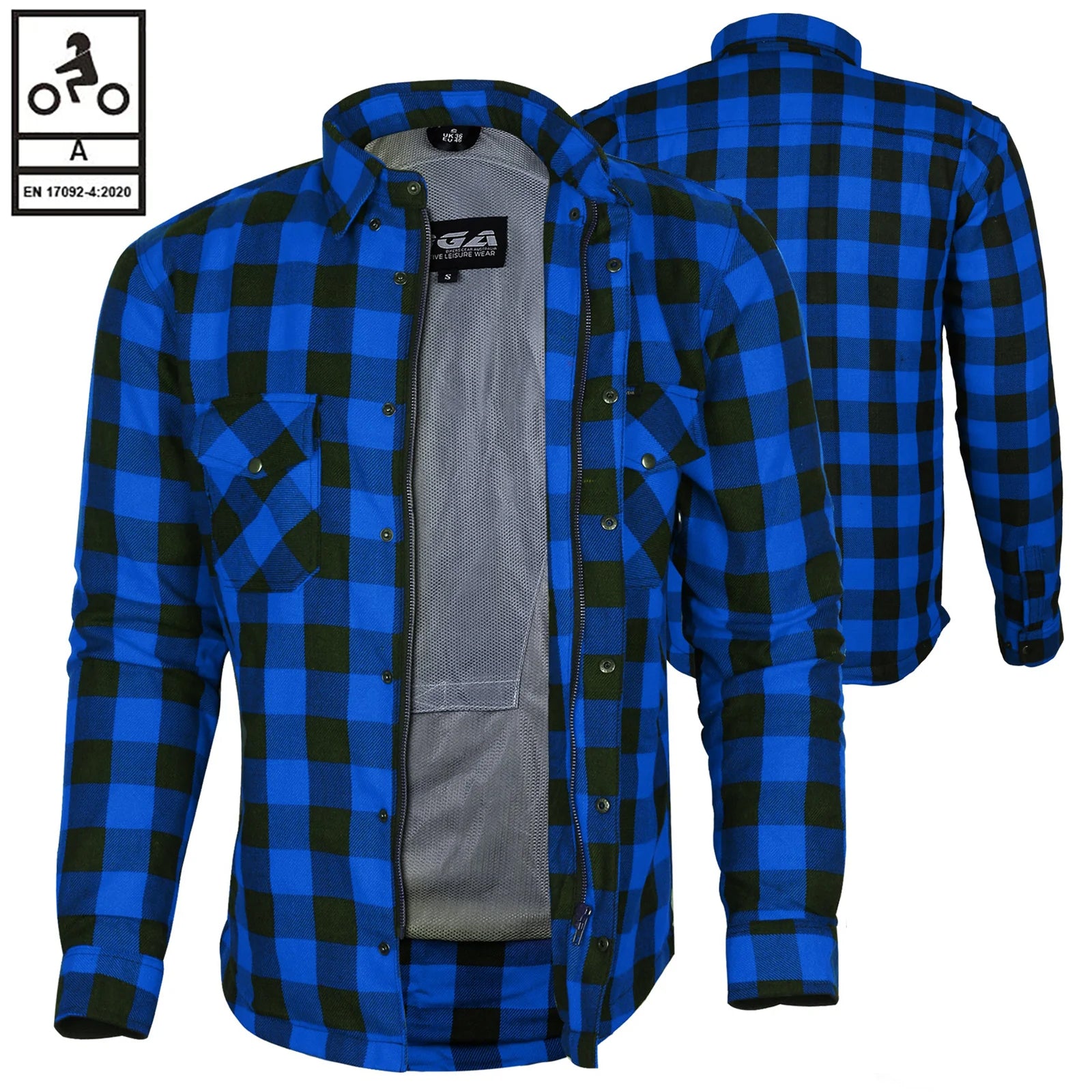 GREAT BIKERS GEAR - Chemise de moto en Kevlar entièrement GREAT BIKERS GEAR - Chemise de moto en Kevlar entièrement