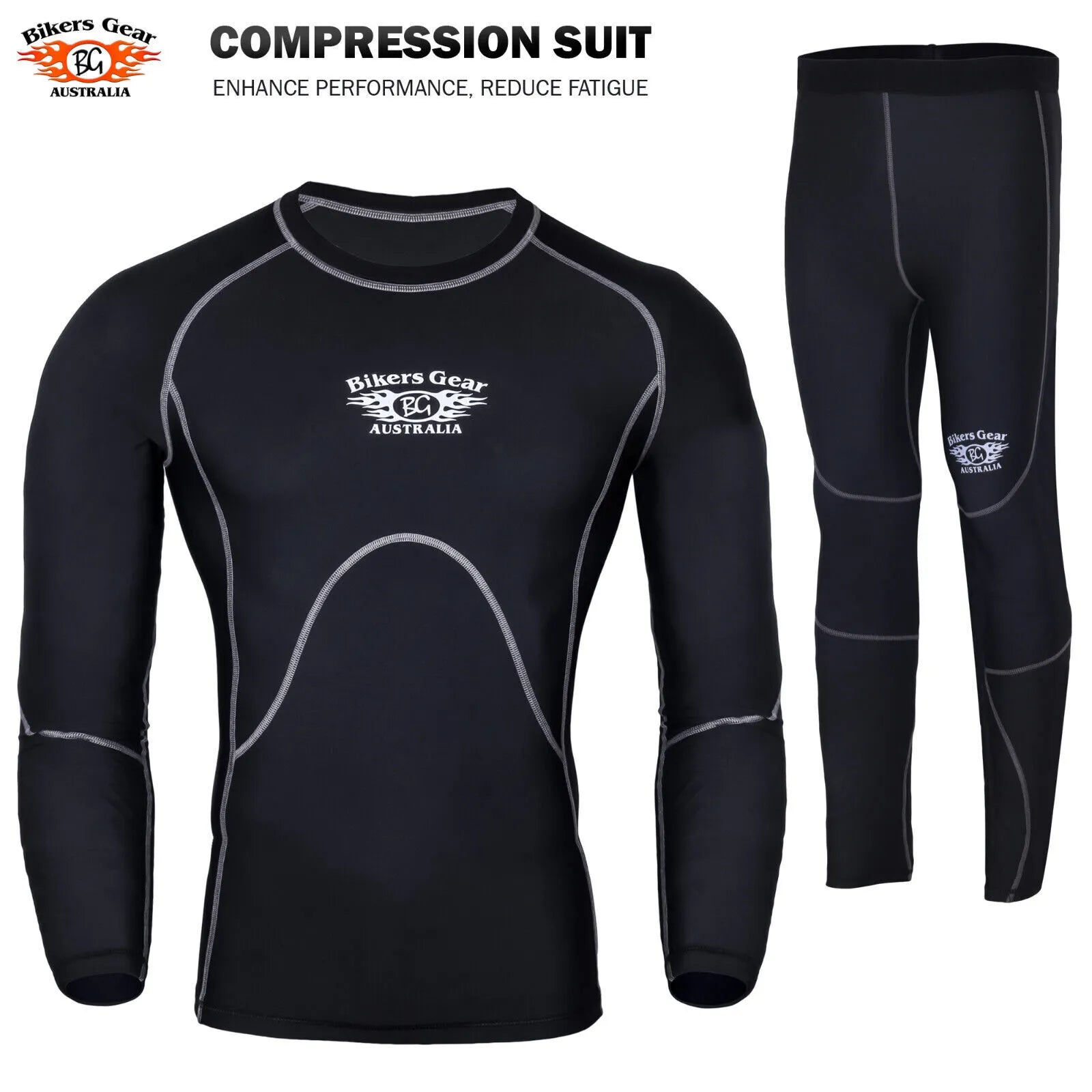 Compression Motorcycle Base Layer Winter Thermal Under Full Suit Tights Shirt Lycra Garment