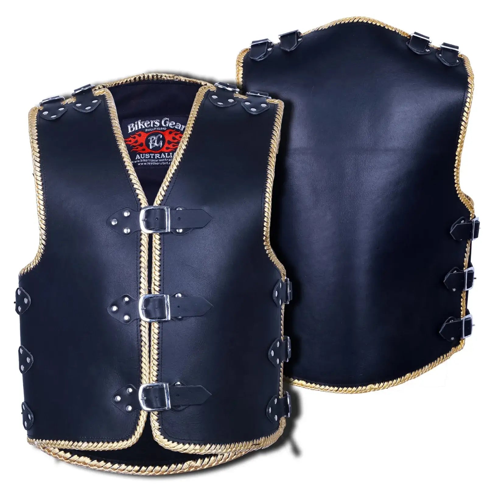 Bikers Gear Australia 3-4mm Leather Motorcycle Heavy-Duty Strap