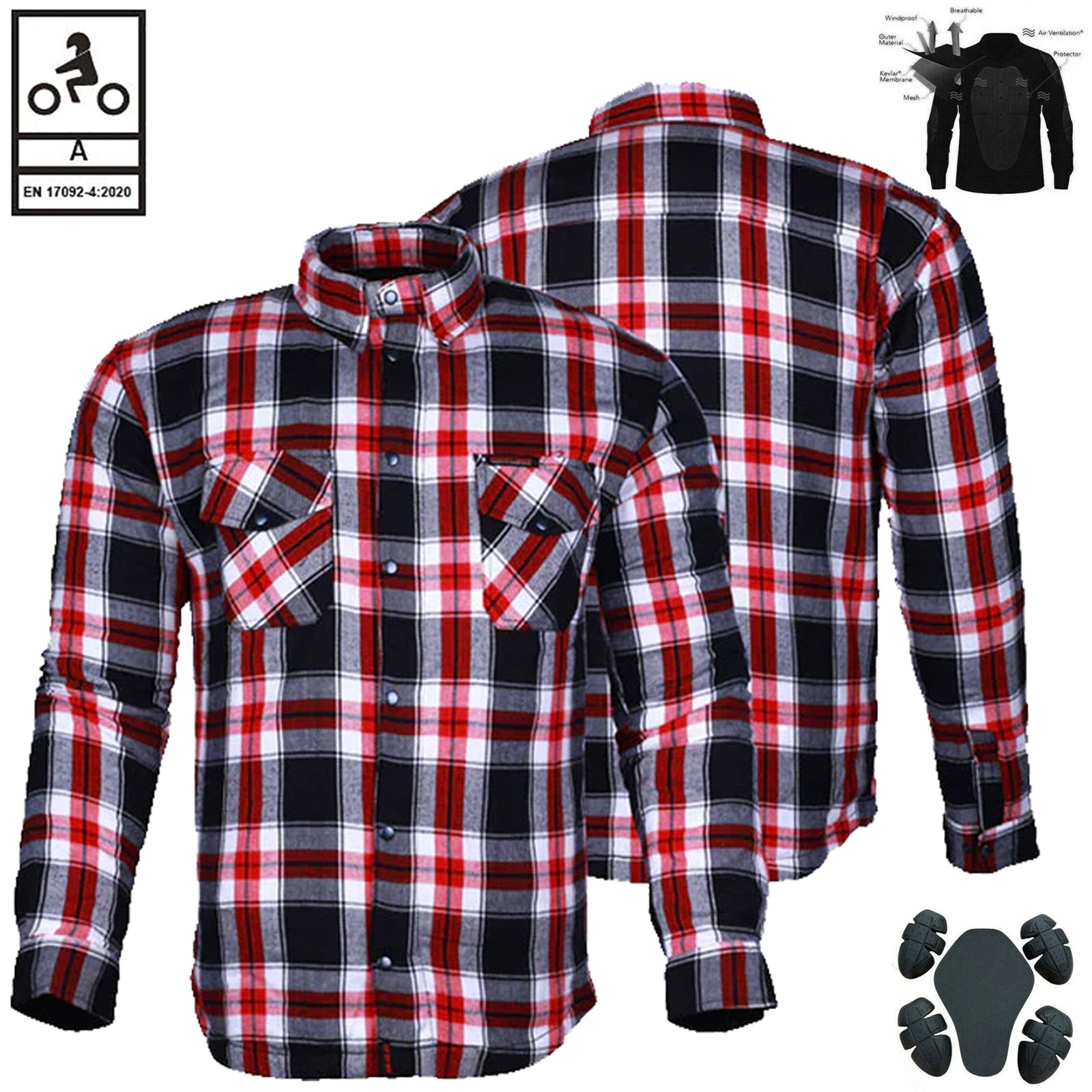 Bikers Gear Australia Timber HD Motorcycle Lined with Kevlar Shirt
