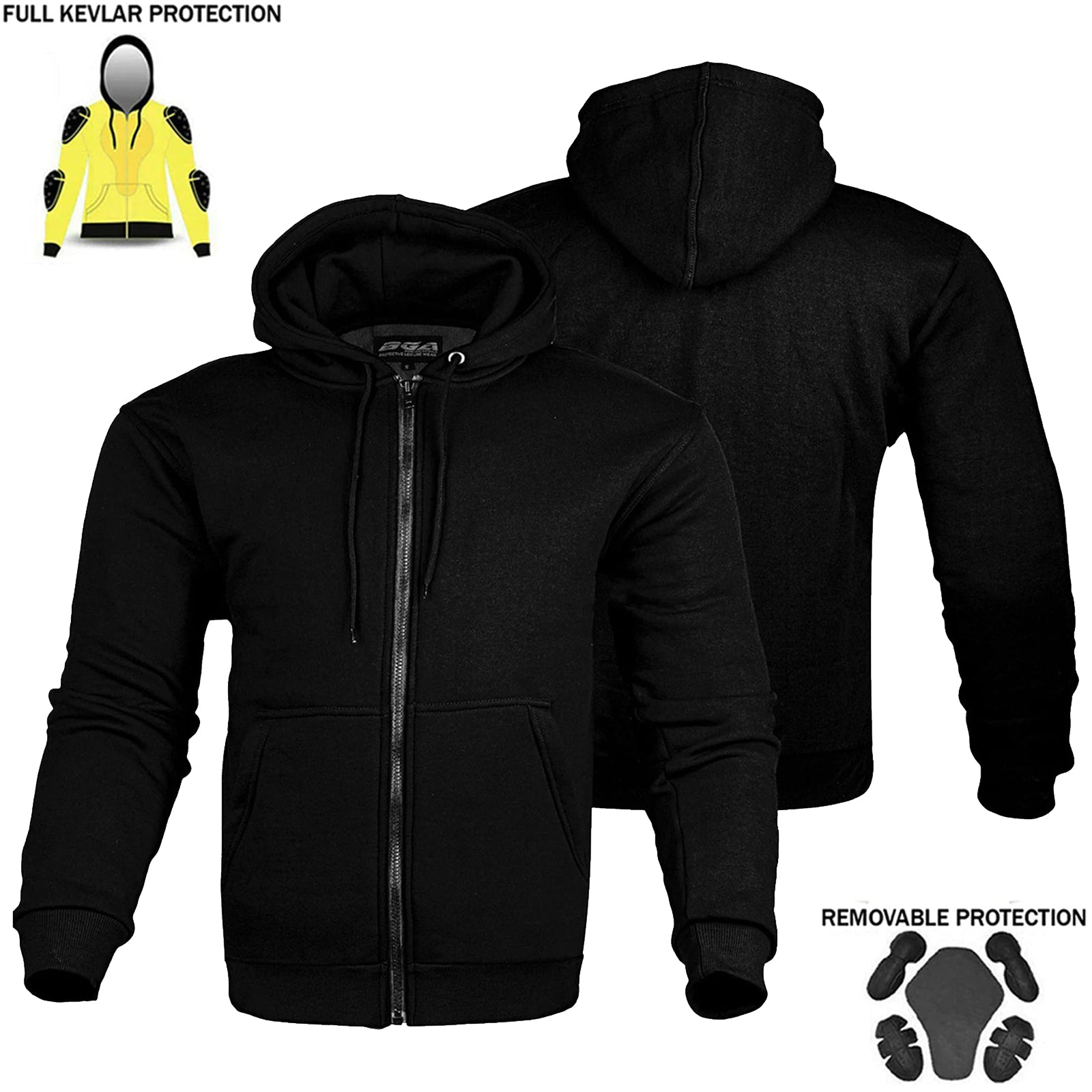 Bikers Gear Australia Alpha Motorcycle Hoodie Lined with Kevlar