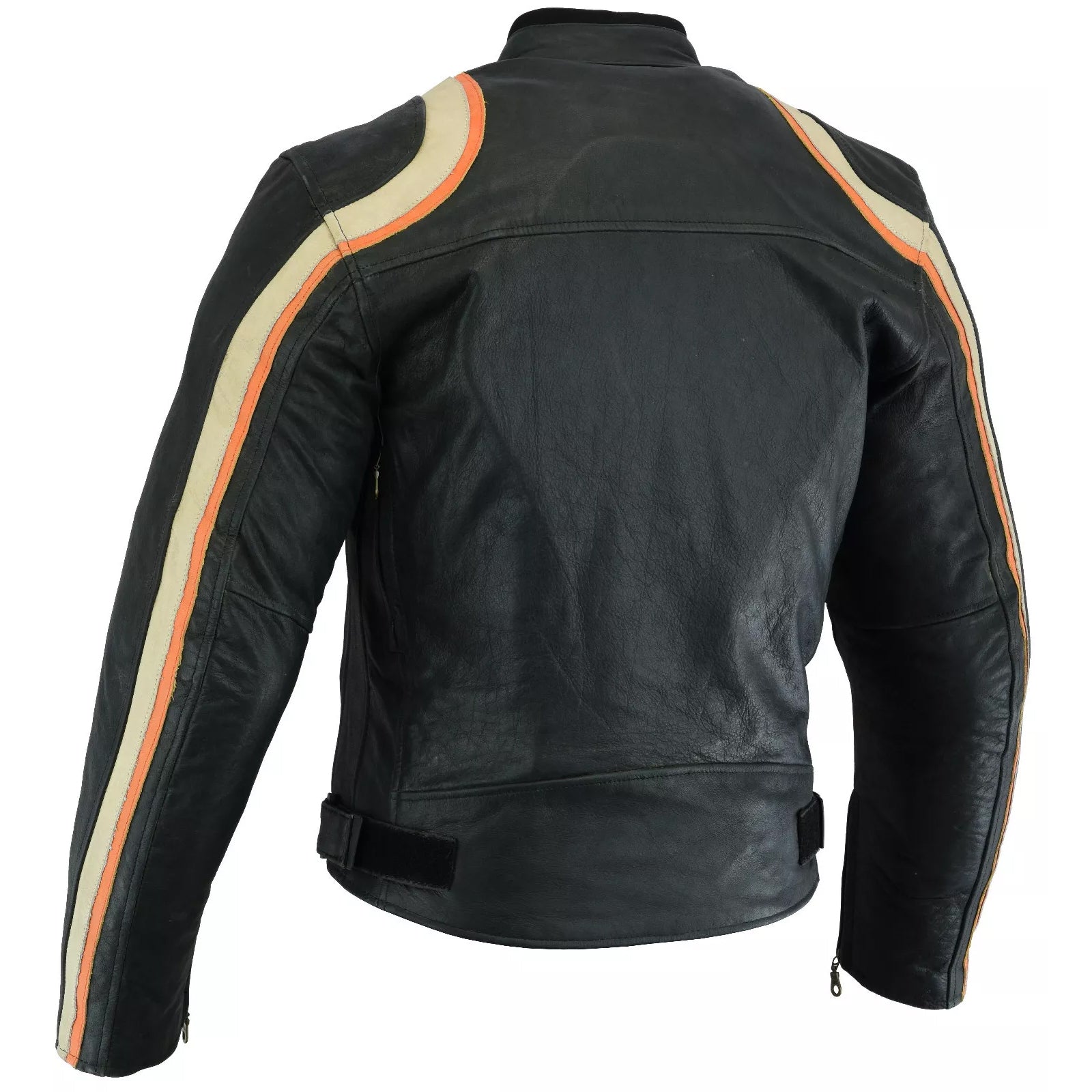 Bikers Gear Australia Retro Vintage Cafe Racer CE Motorcycle Leather Jacket