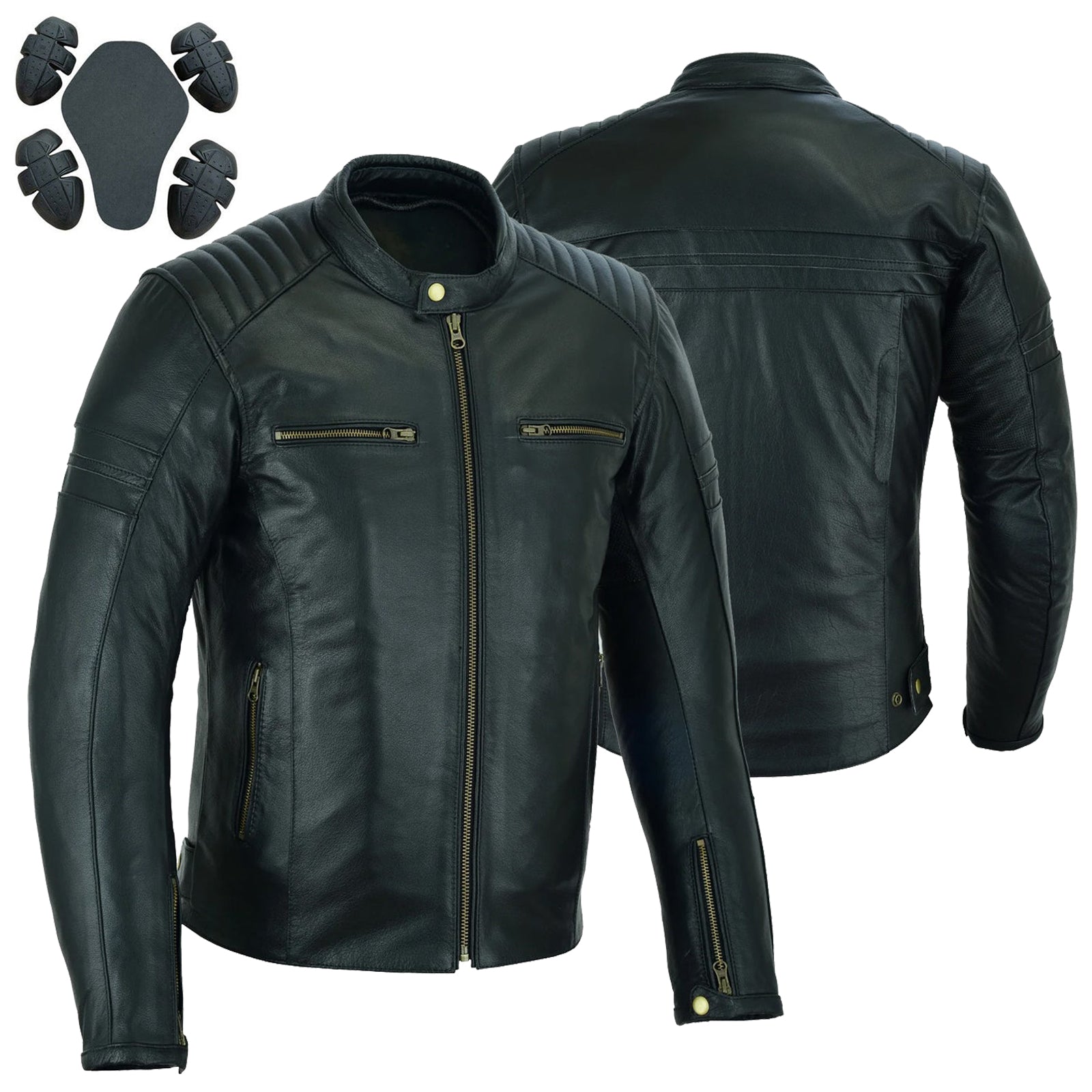 Bikers Gear Australia Motorcycle Leather Jacket Roadster Classic