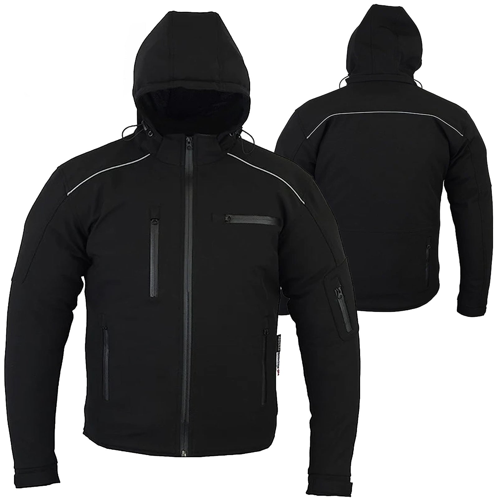 Bikers Gear Australia The Apex Soft Shell Motorcycle Lined with Kevlar Hoodie