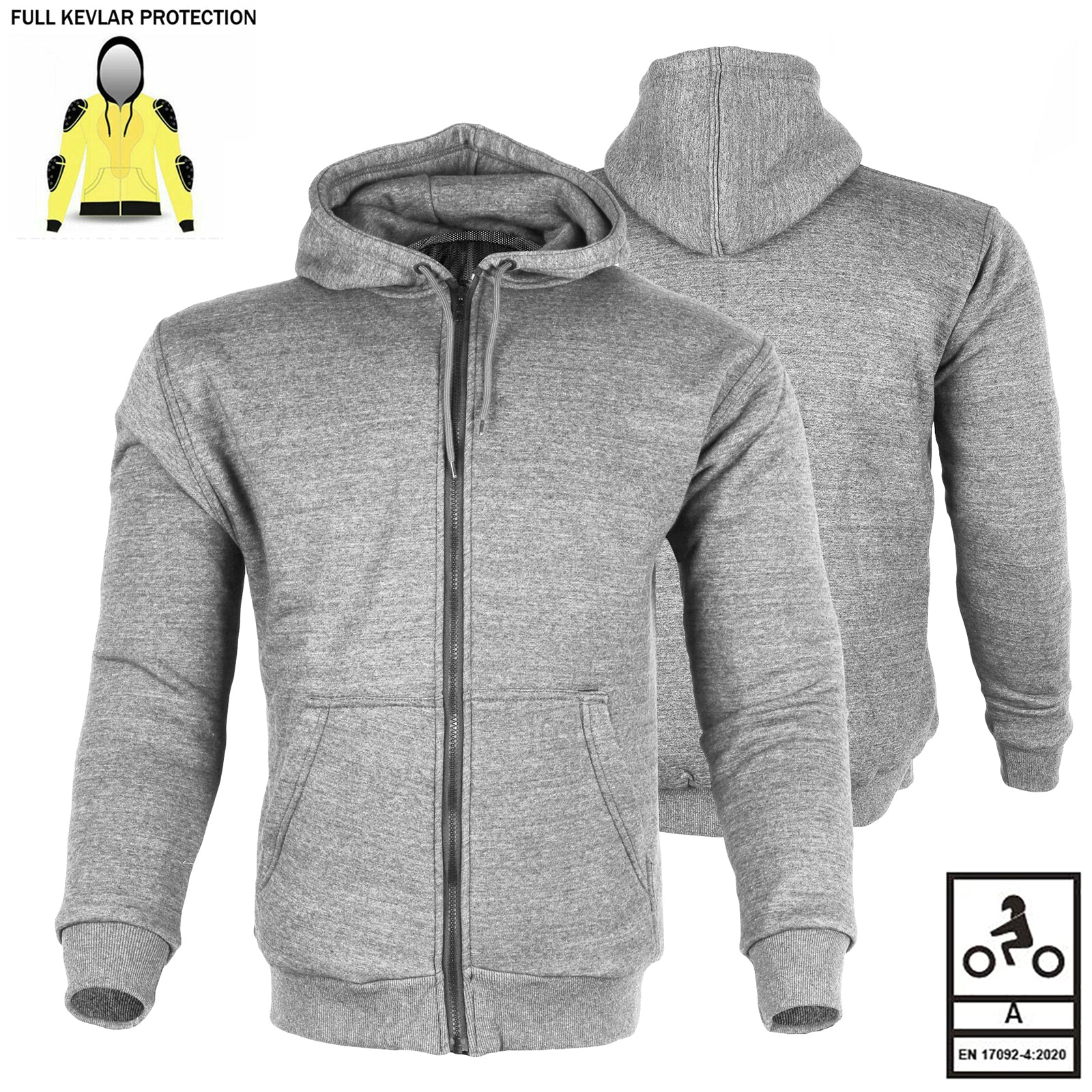 Bikers Gear Australia Alpha Motorcycle Hoodie Lined with Kevlar