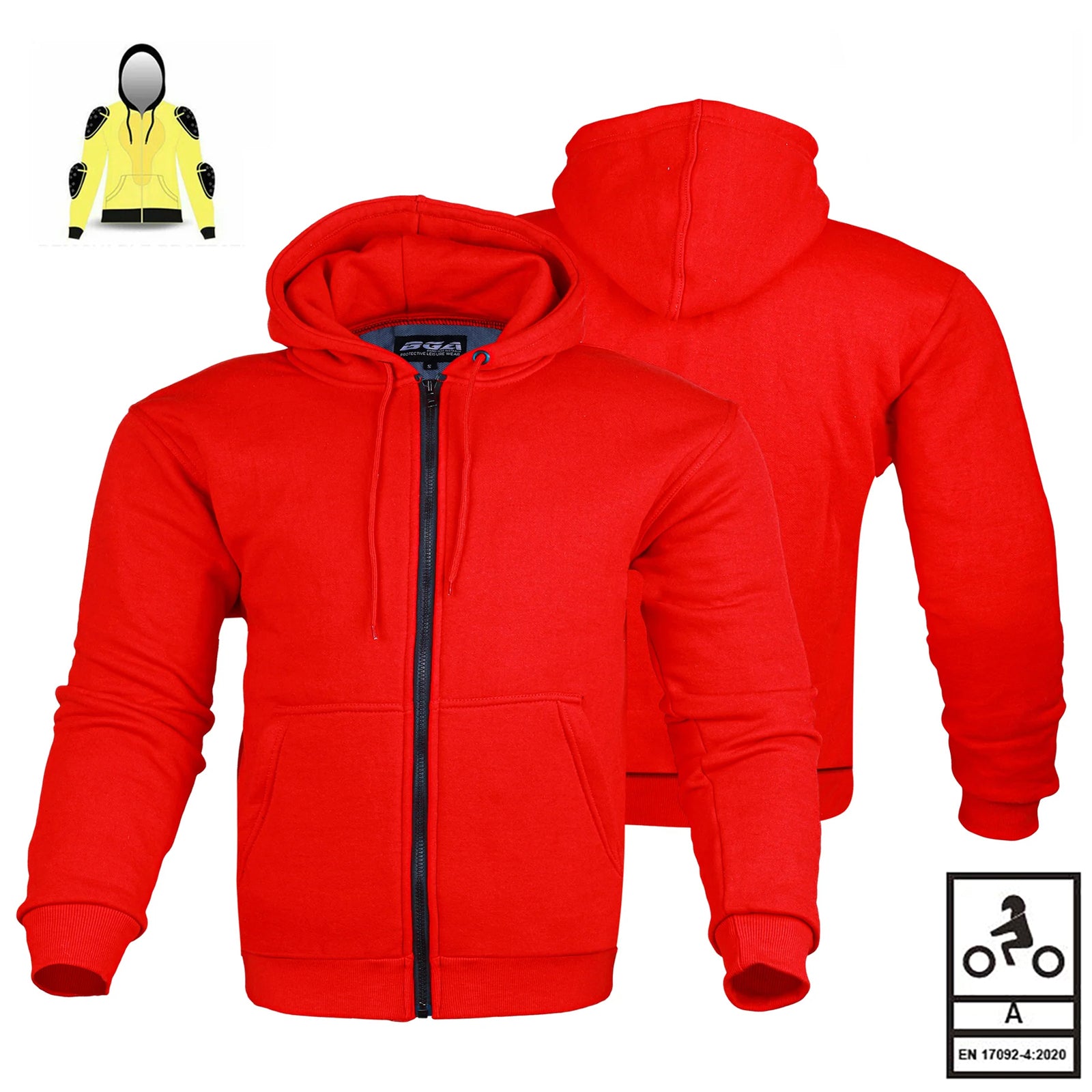 Bikers Gear Australia Alpha Motorcycle Hoodie Lined with Kevlar