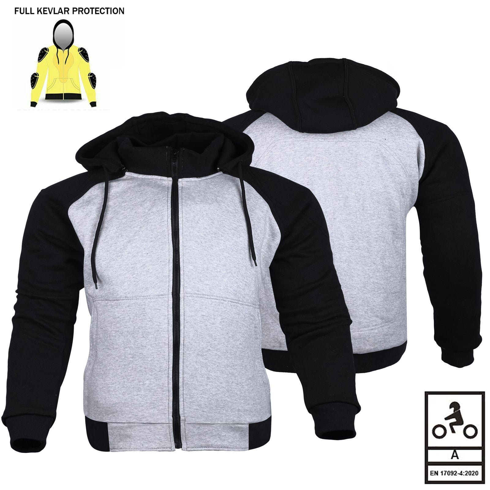 Bikers Gear Australia Alpha Motorcycle Hoodie Lined with Kevlar
