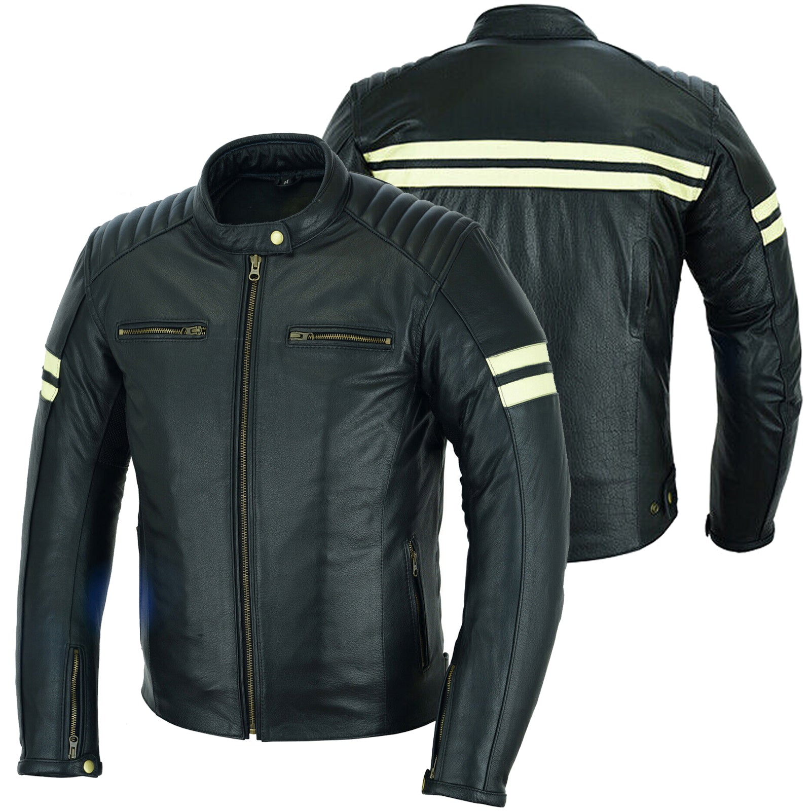 Bikers Gear Australia Motorcycle Leather Jacket Roadster Classic