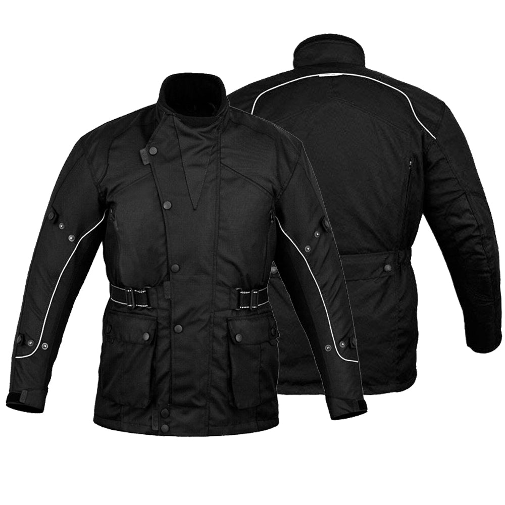 Bikers Gear Australia Avalanche Motorcycle Waterproof Textile Jacket Black