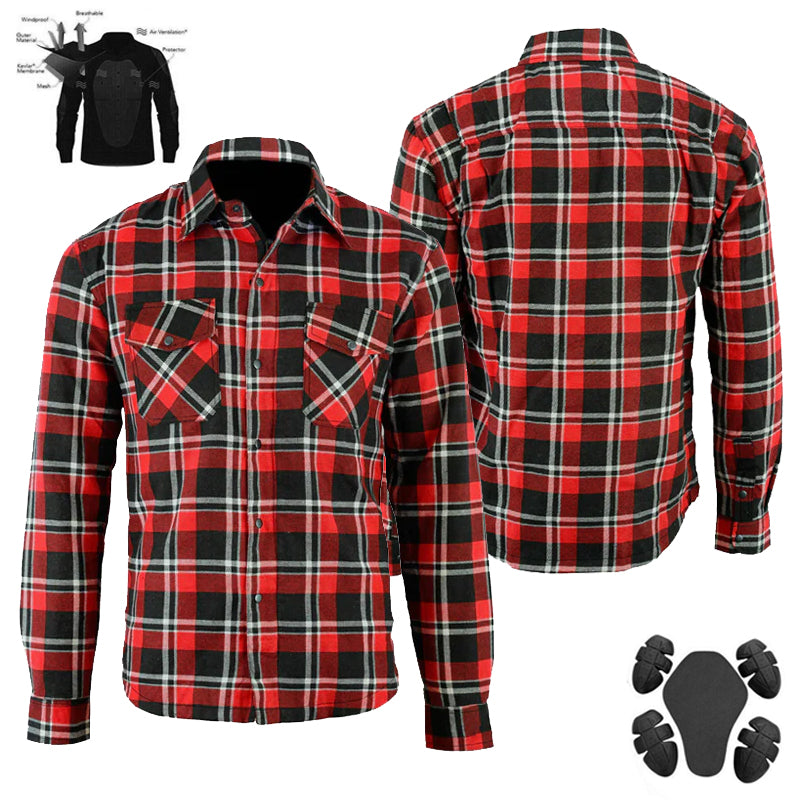 Bikers Gear Australia Timber HD Motorcycle Lined with Kevlar Shirt