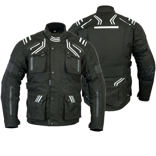 Bikers Gear Australia Velocity WP Motorcycle Cordura / Textile Jacket Black