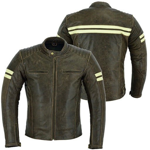 Bikers Gear Australia Motocycle Leather Jacket Brown Roadster Classic
