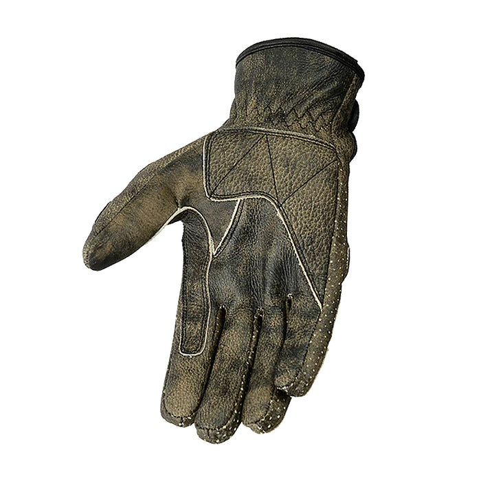 Bikers Gear Australia Tasker Leather Motorcycle Gloves Distressed Brown