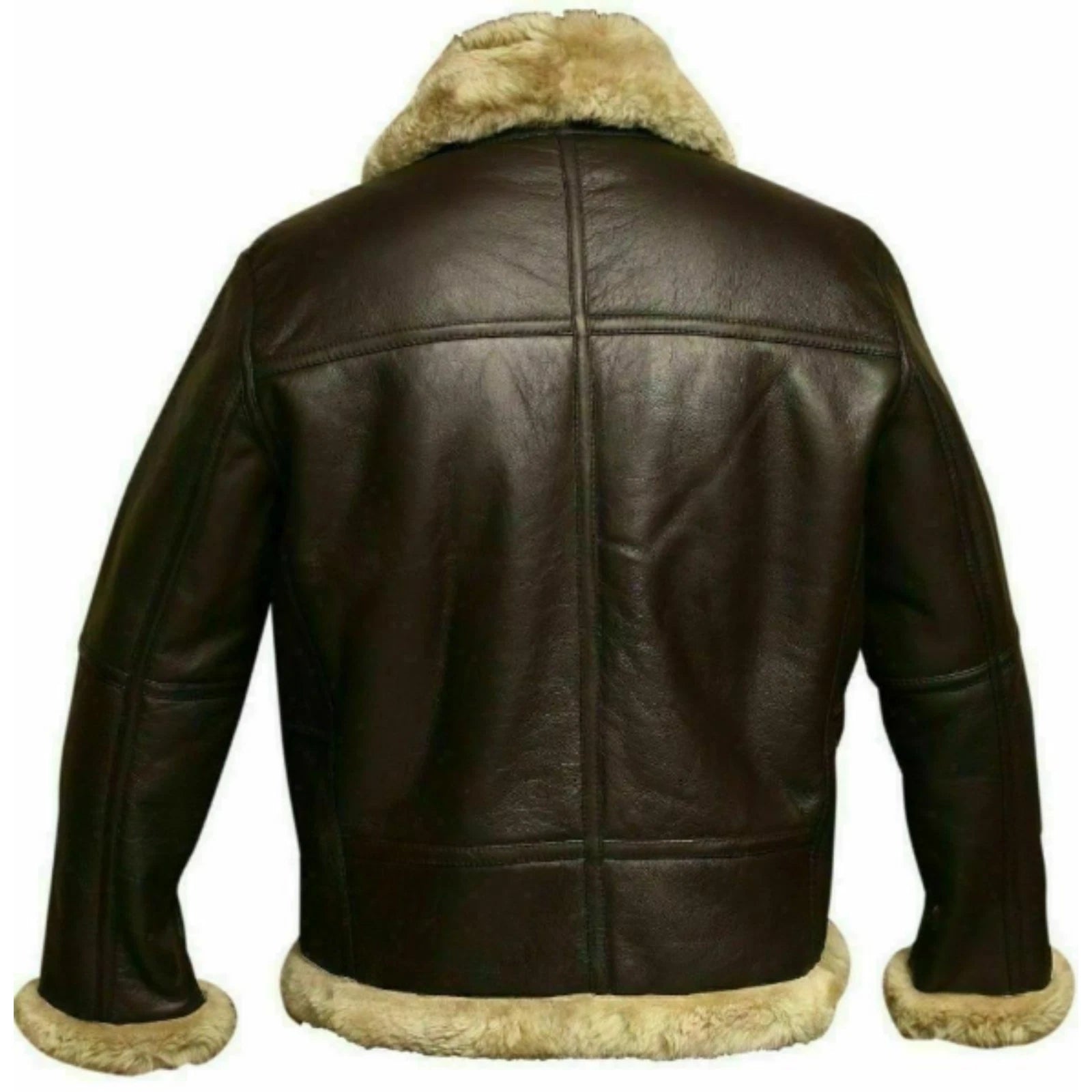 RAF Aviator B3 Shearling Sheepskin Leather Bomber Jacket For Men