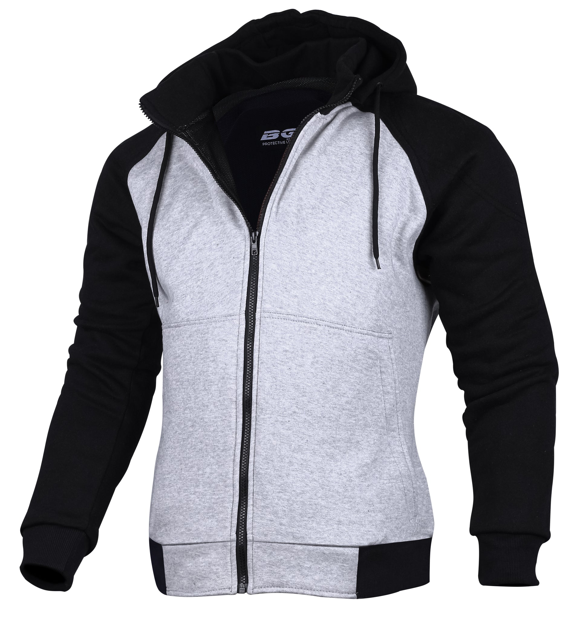 Bikers Gear Australia Alpha Protective Motorcycle Hoodie Black/Grey