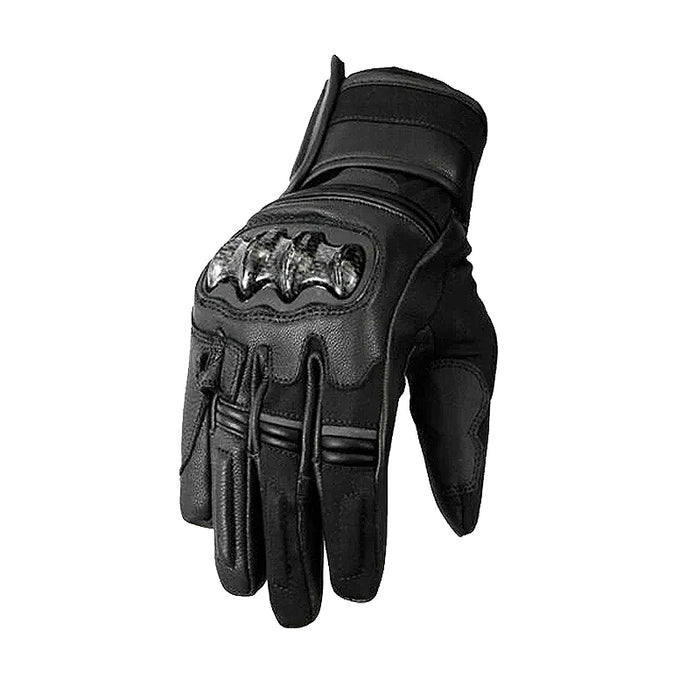 Bikers Gear Australia Vega Motorcycle Sports Waterproof Leather Gloves Black