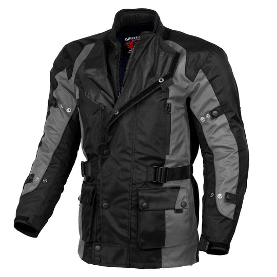 Bikers Gear Australia Avalanche Motorcycle Waterproof Textile Jacket Grey