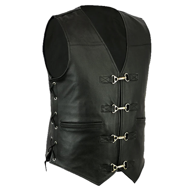 Bikers Gear Australia Bruno Men Motorcycle Leather Vest