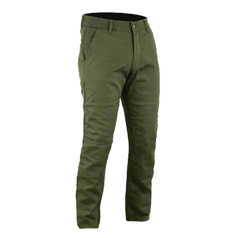 Bikers Gear Australia Stork Mens Motorcycle Chinos Pants Olive