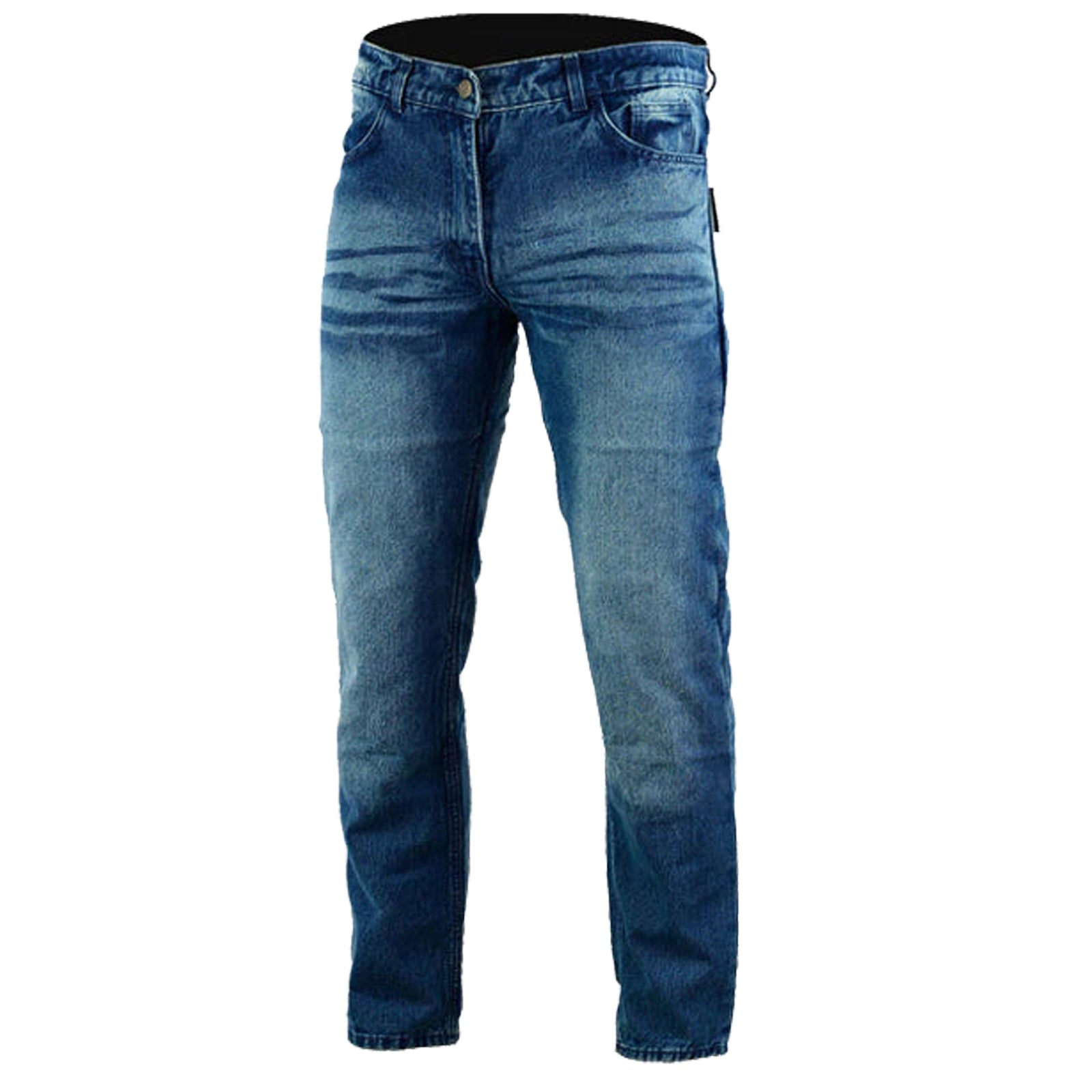 DENIM JEANS WITH KEVLAR FABRIC REINFORCEMENTS AND REMOVABLE PROTECTIONS - View #2