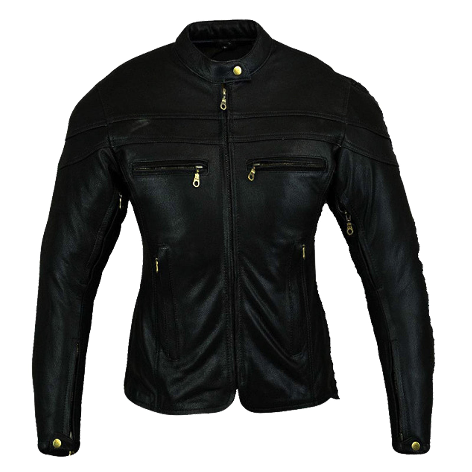 bikers gear australia Bikers Gear Australia Women Leather Motorcycle Jacket Black