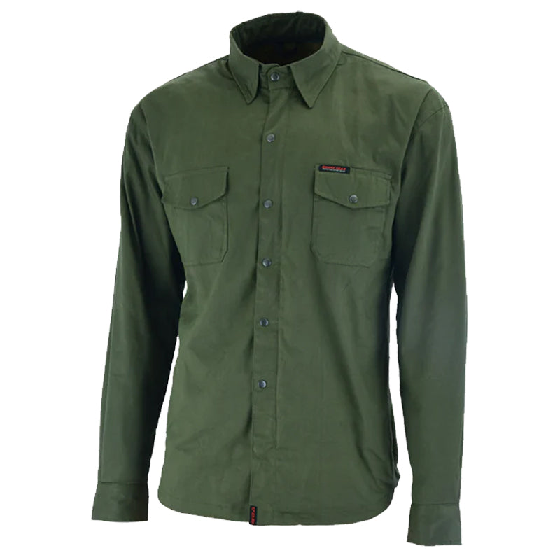 Bikers Gear Australia Icon HD Flannel Shirt Olive Green