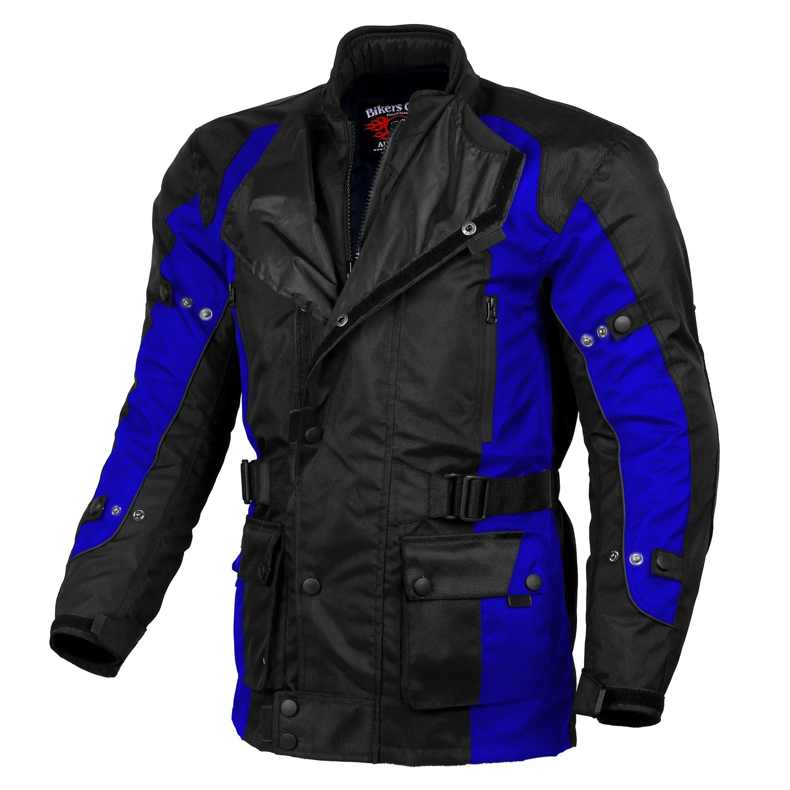Bikers Gear Australia Avalanche Motorcycle Waterproof Textile Jacket Blue
