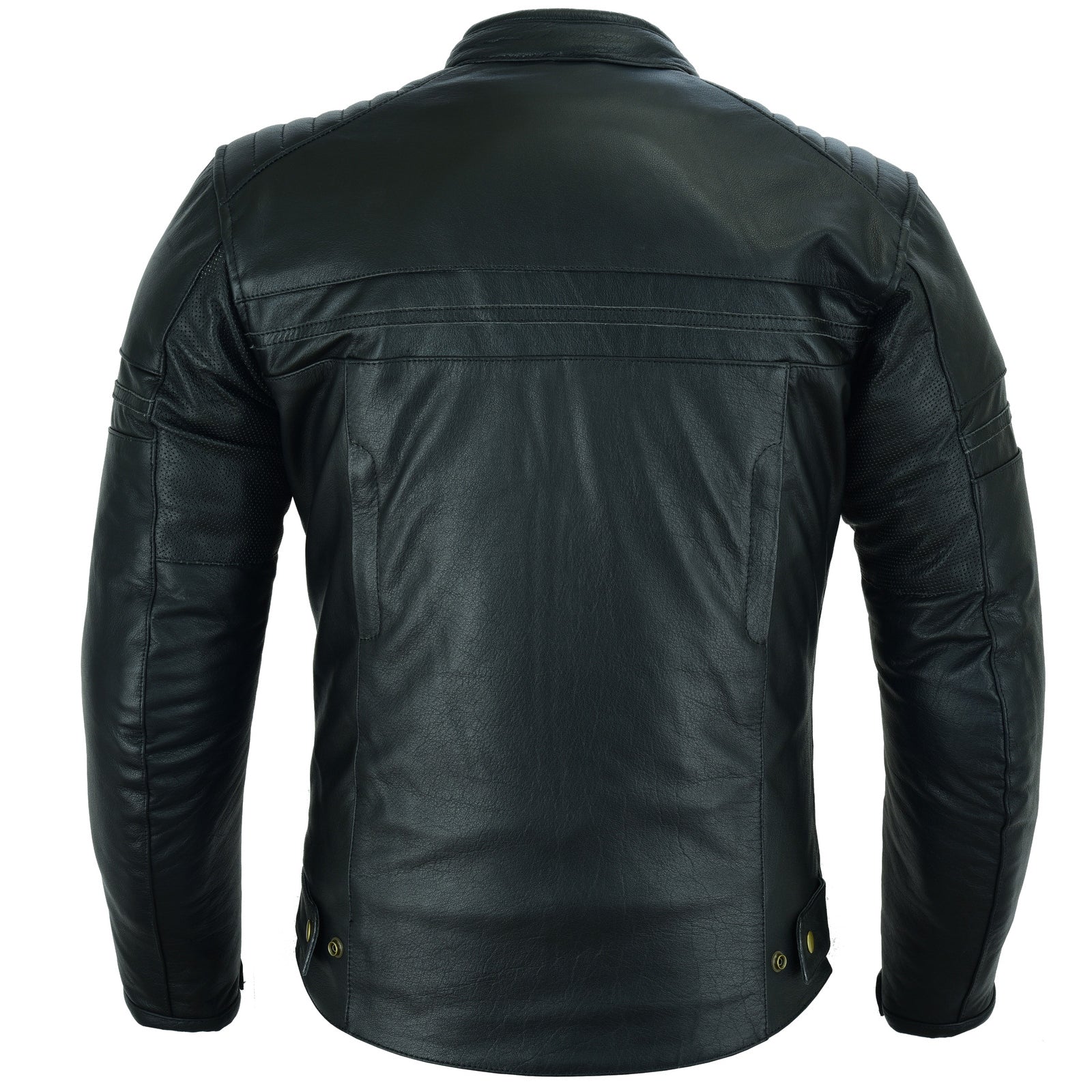 Bikers Gear Australia Motorcycle Leather Jacket Black Roadster Classic