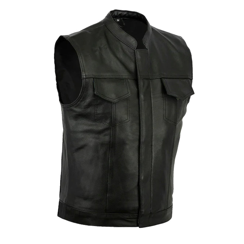 Bikers Gear Australia Sons of Anarchy Motorcycle Vest Black