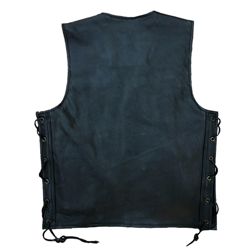 Bikers Gear Australia Copper Men Motorcycle Vest Black