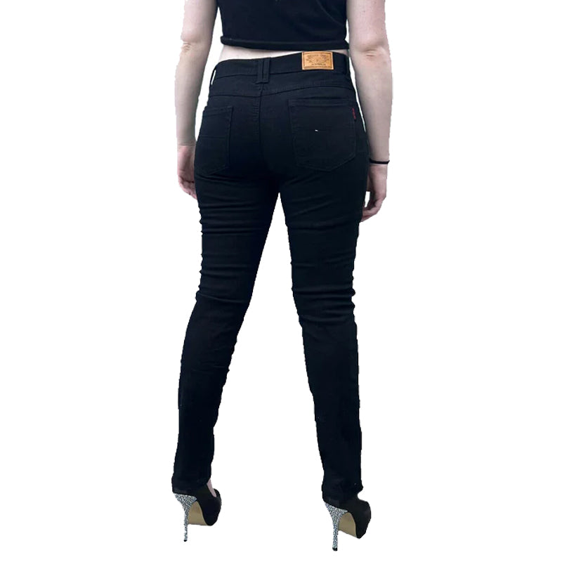 Bikers Gear Australië Nieuwe Dames Stretch Kevlar Gevoerde Beschermende Motorfiets Jeans met Verwijderbare CE 1621-1 Armour, Blauw, Maat 8 Bikers Gear Australië Nieuwe Dames Stretch Kevlar Gevoerde Beschermende Motorfiets Jeans met Verwijderbare CE 1621-1 Armour, Blauw, Maat 8