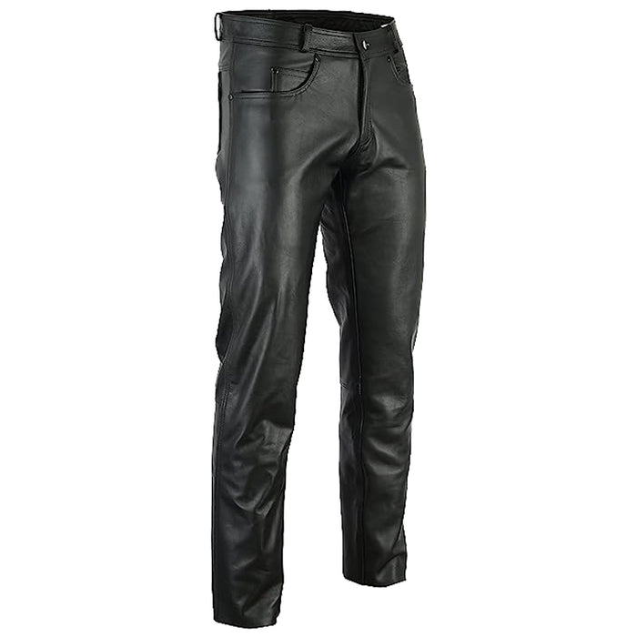 Bikers Gear Australia New Ladies Soft Leather Rock and Roll Motorcycle Comfort Leather Jeans Trousers made from Premium Leather for Comfort Fit