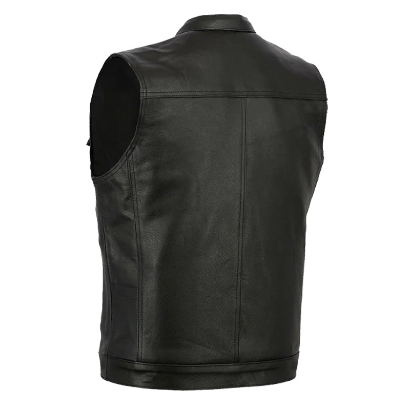 Bikers Gear Australia Sons of Anarchy Motorcycle Vest Black