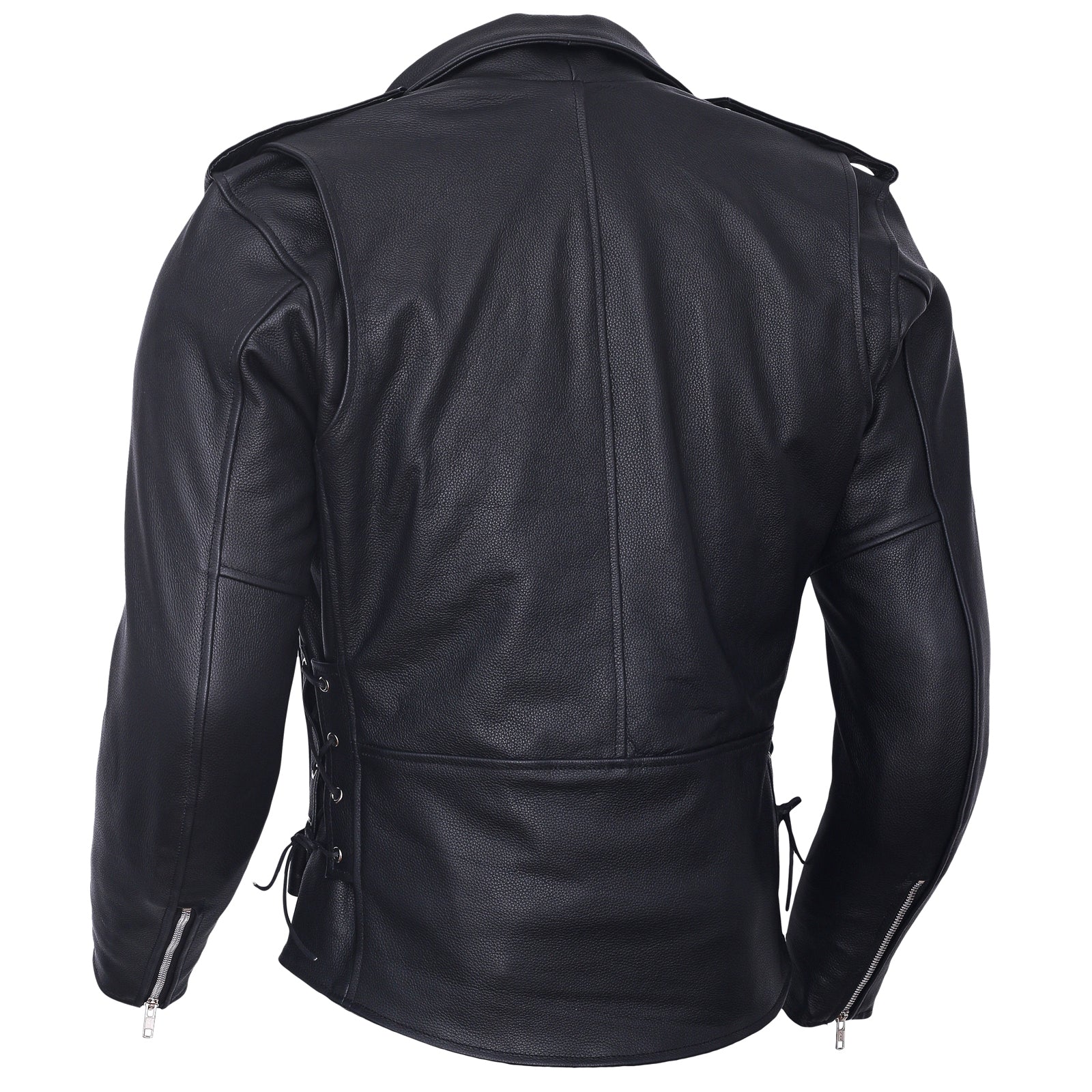 Bikers Gear Australia Motorcycle Leather Jacket Brando Patrol Style