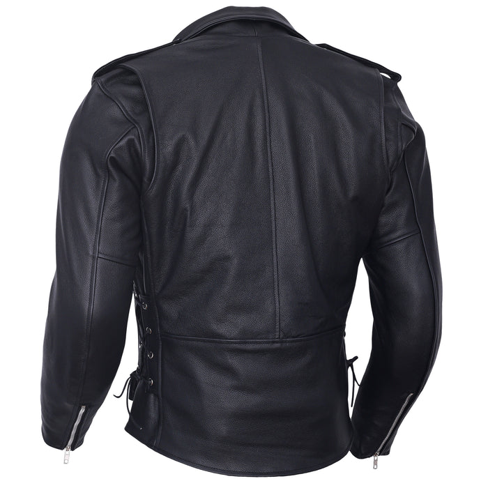 Bikers Gear Australia Motorcycle Leather Jacket Brando Patrol Style Classic