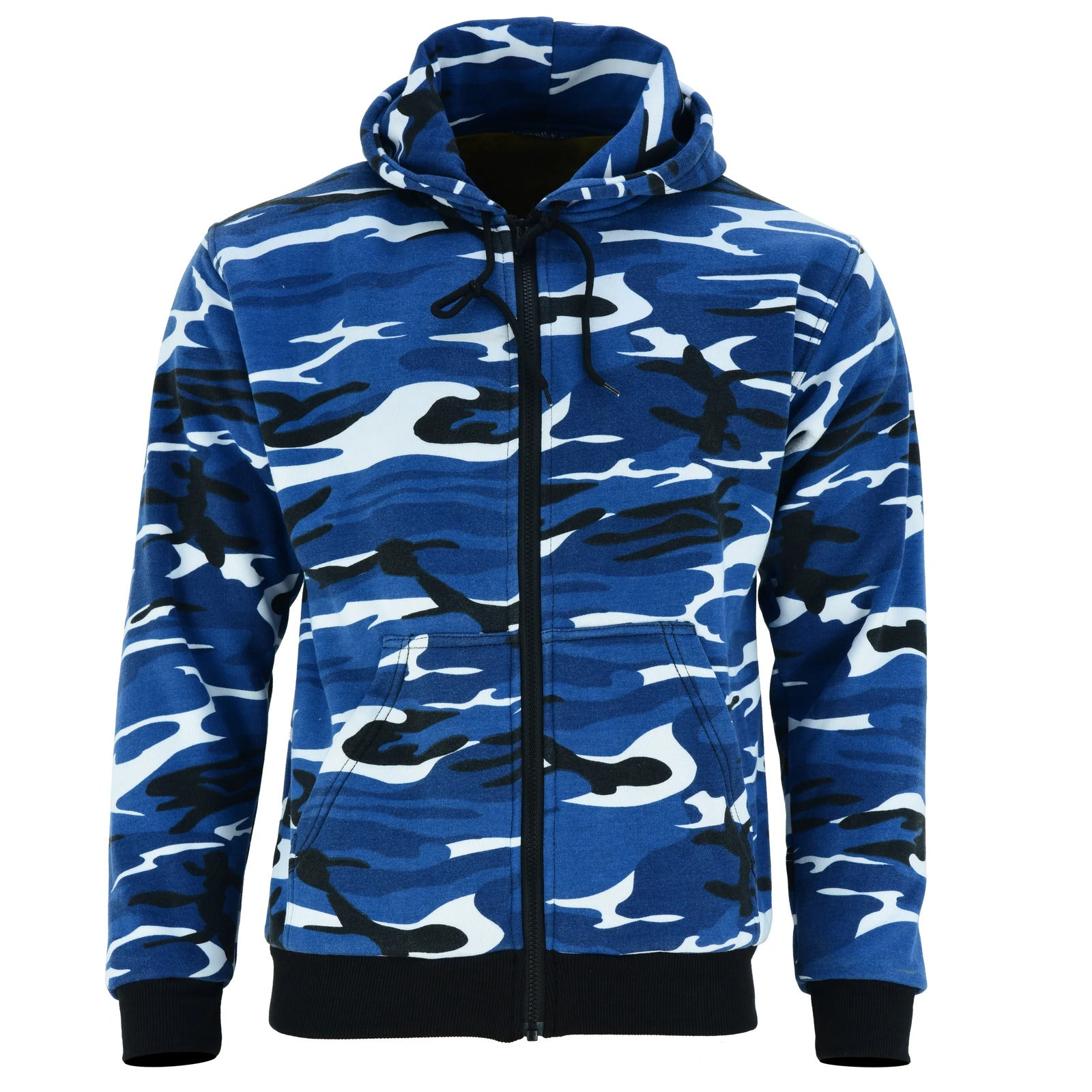 Bikers Gear Australia Alpha Protective Motorcycle Hoodie Camo Blue