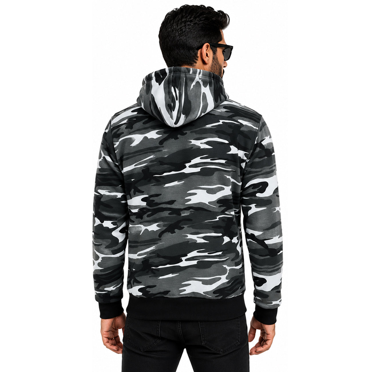 Bikers Gear Australia Motorcycle Hoodie Kevlar Camo Grey