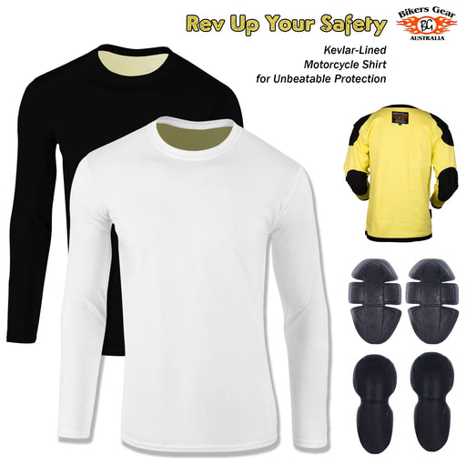 apex kevlar lined armored motorcycle t-shirts - 0