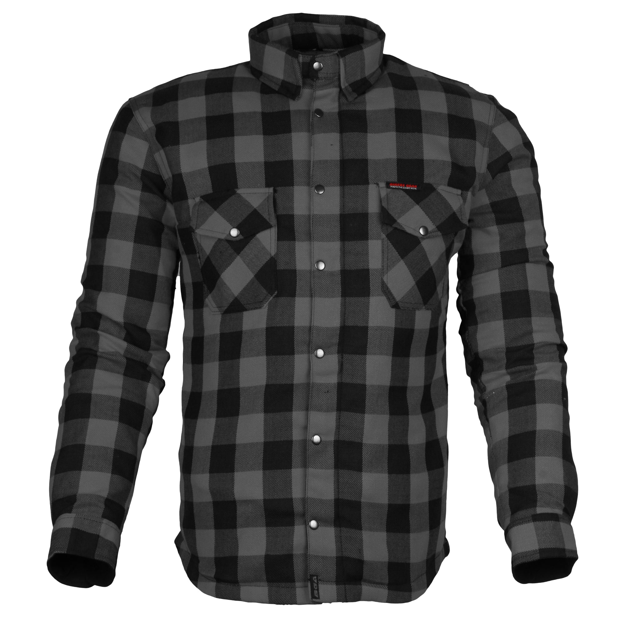 Bikers Gear Australia Exo Protective Motorcycle Flannel Shirts Grey - Premium Men Protective Shirts - Just £72.99! Shop now at Australian Bikers Gear