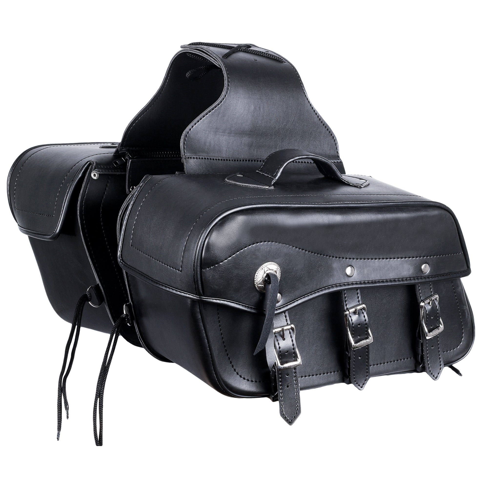 Bikers Gear Australia Fender PLAIN Leather Motorcycle Saddlebag