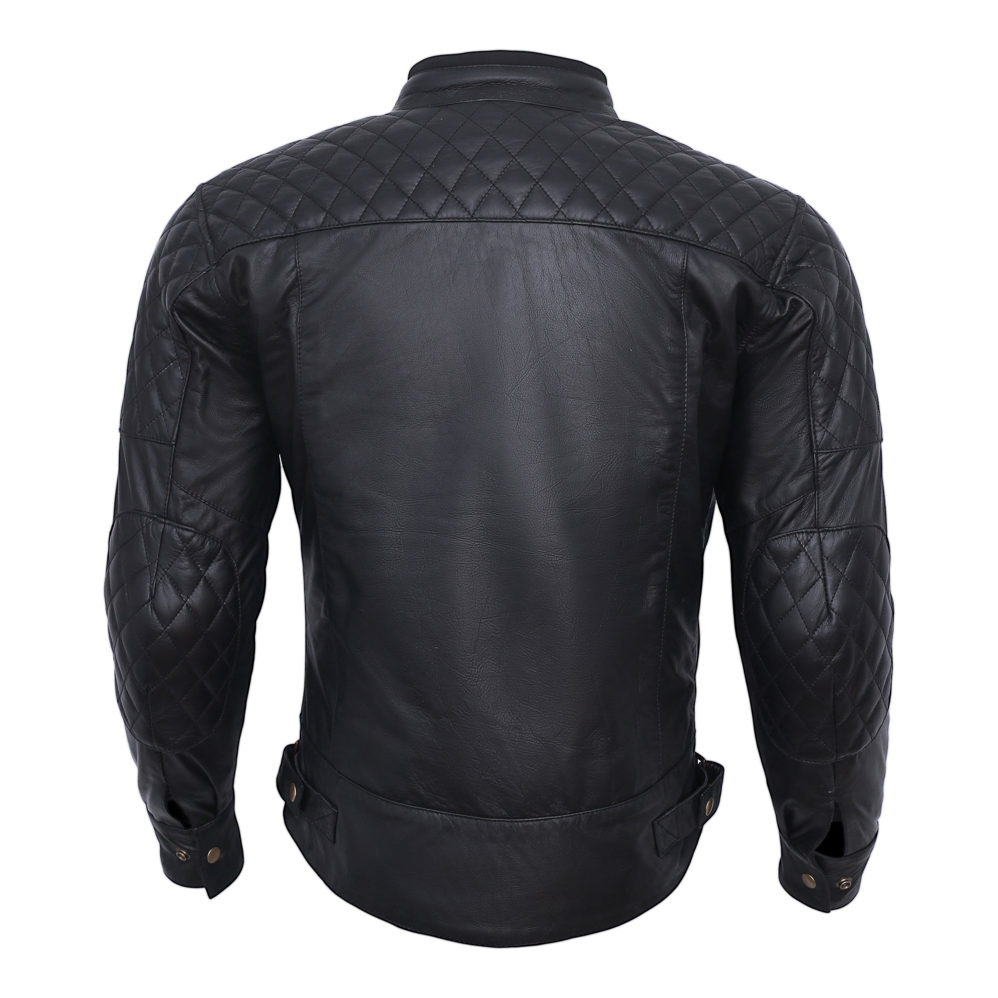 Bikers Gear Australia Limited Baron Diamond Premium Quality Soft Analine Leather Motorcycle Jacket CE Removable Armour