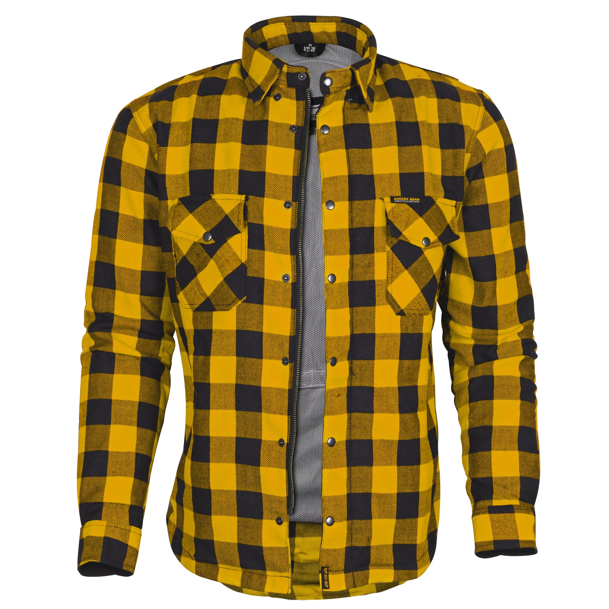 bikers gear australia hemd Bikers Gear Australia Exo Motorcycle Flannel Shirts Yellow
