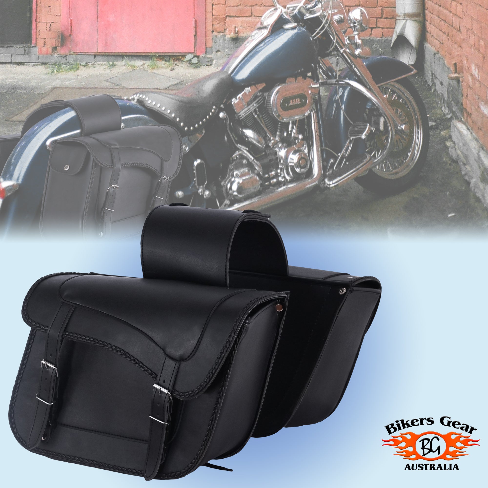 BGA Trident Motorcycle Saddle Bags