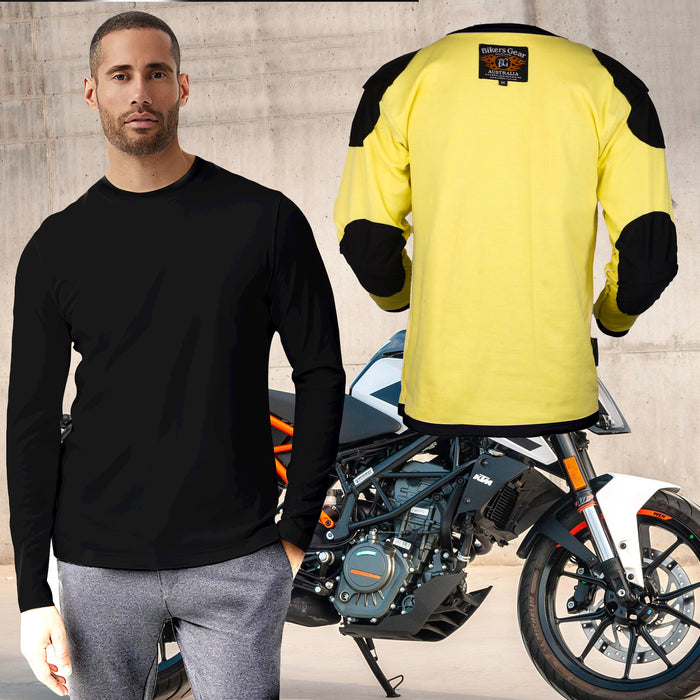 Apex Kevlar Lined Armored Motorcycle T-Shirts | Men's Protective Motorbike Ridding Tshirt | Biker Shirt