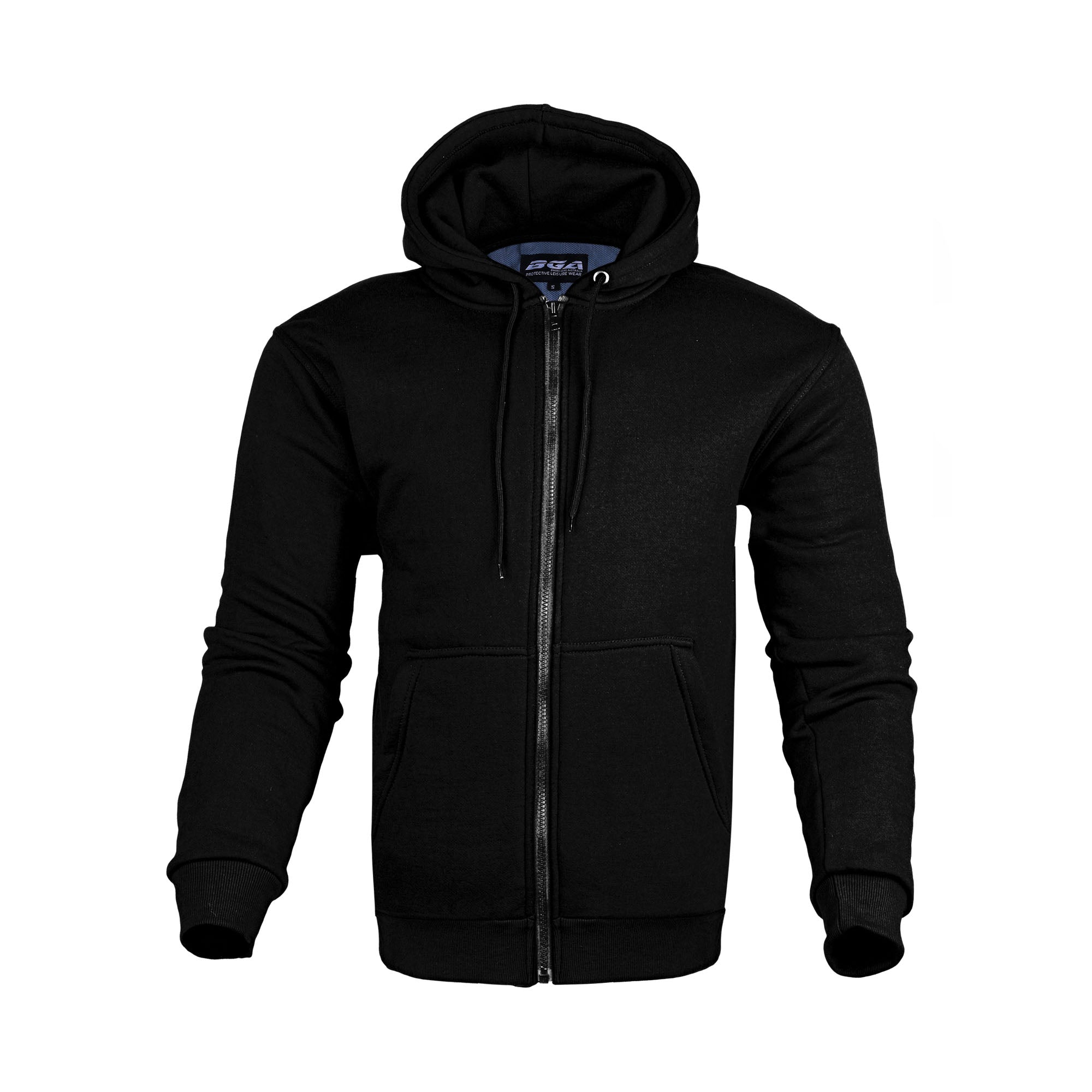 Bikers Gear Australia Alpha Motorcycle Hoodie Lined with Kevlar Black