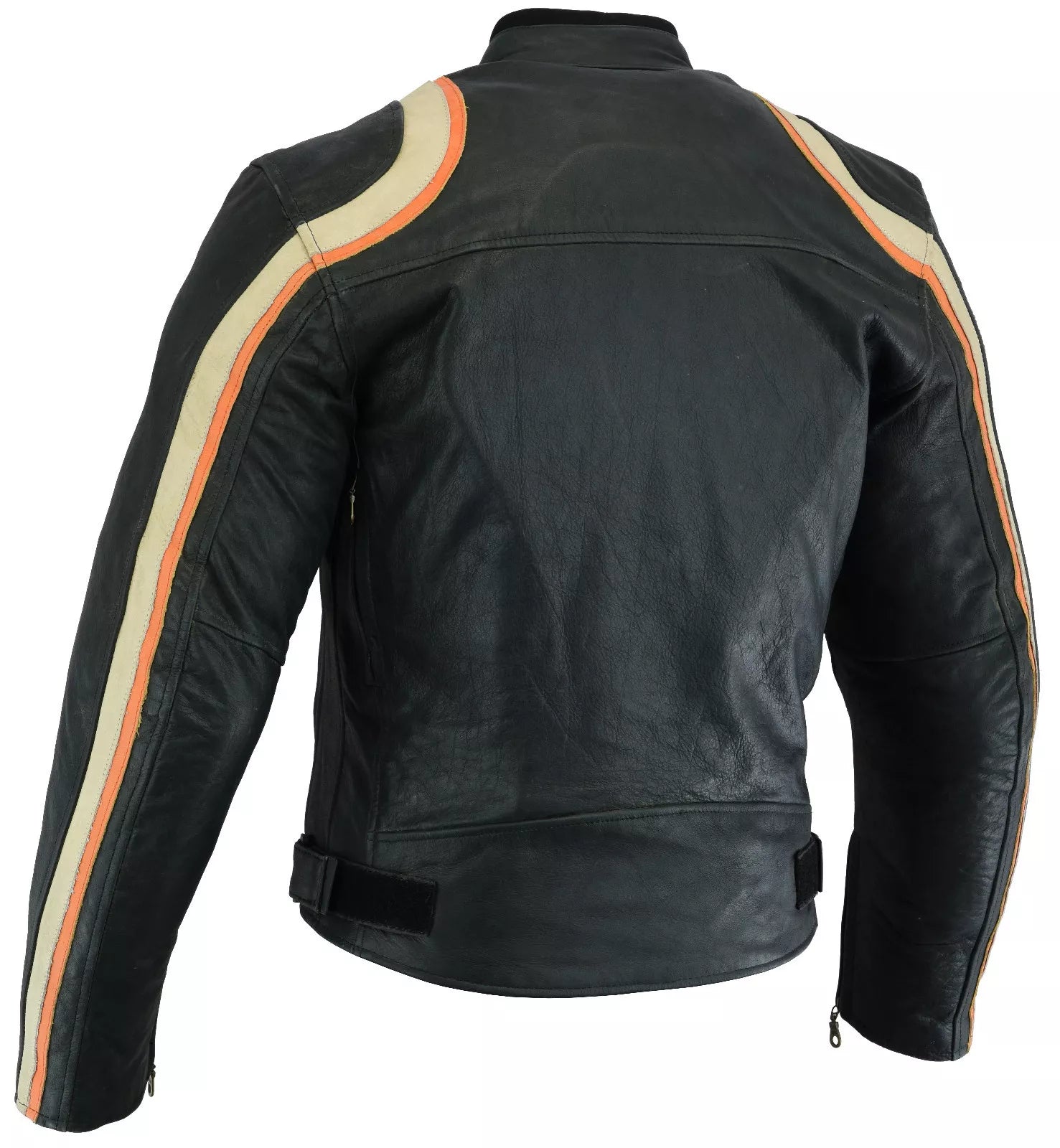 Bikers Gear Australia Retro Vintage Cafe Racer CE Motorcycle Leather Jacket